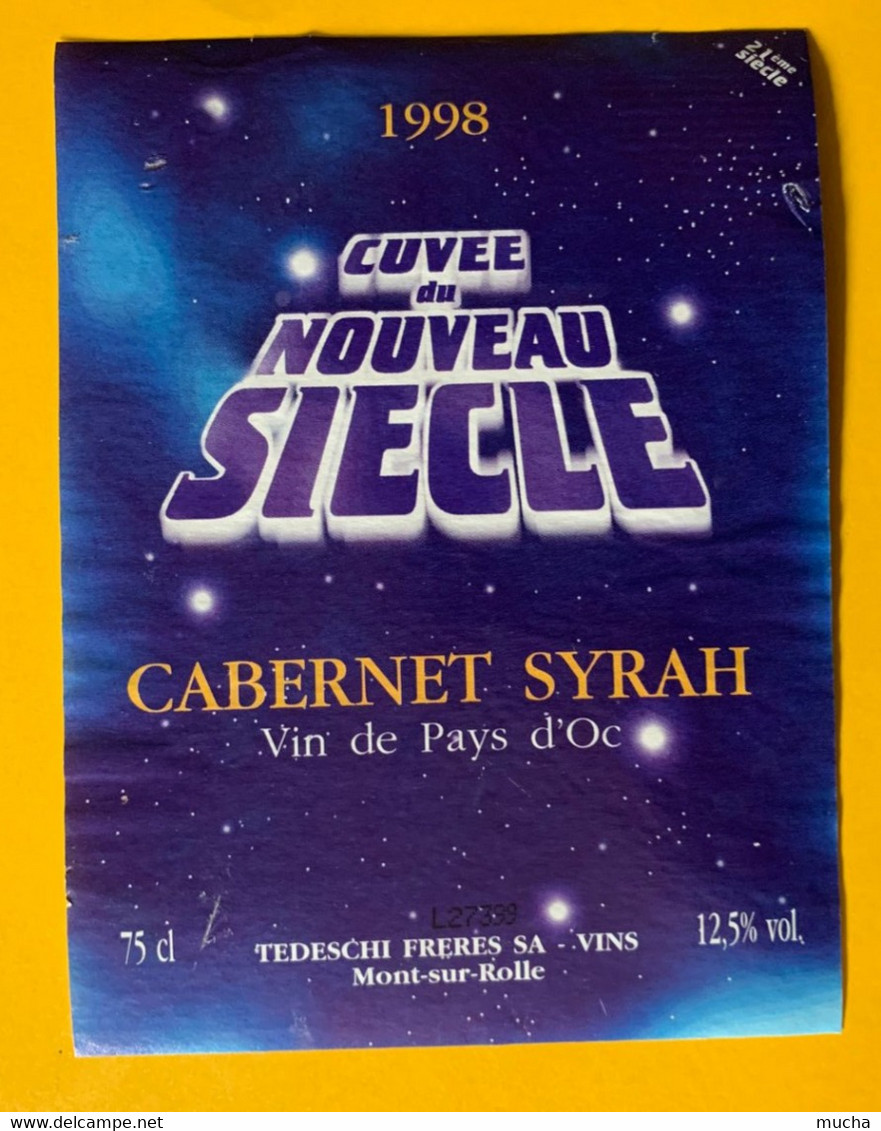 16557 - Cuvée Nouveau Siècle Cabernet Syrah 1998 Vin De Pays D'Oc - Jahr 2000