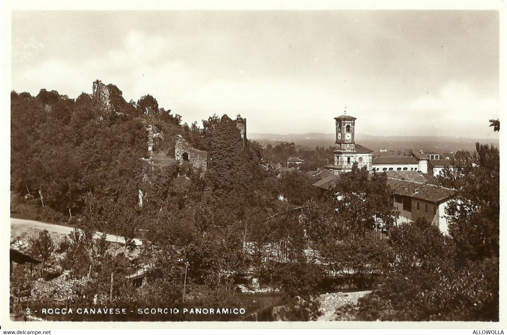 9905"ROCCA CANAVESE-SCORCIO PANORAMICO" -VERA FOTO-CARTOLINA SPEDITA - Otros & Sin Clasificación