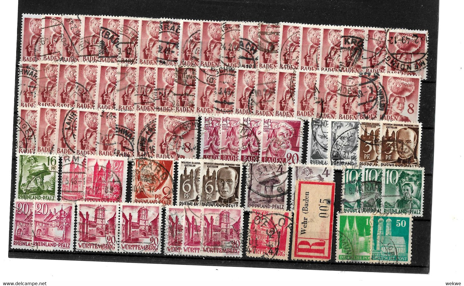 FRANZ. ZONE + BI-ZONE - 1947-48 - Lot 002 O - Sammlungen