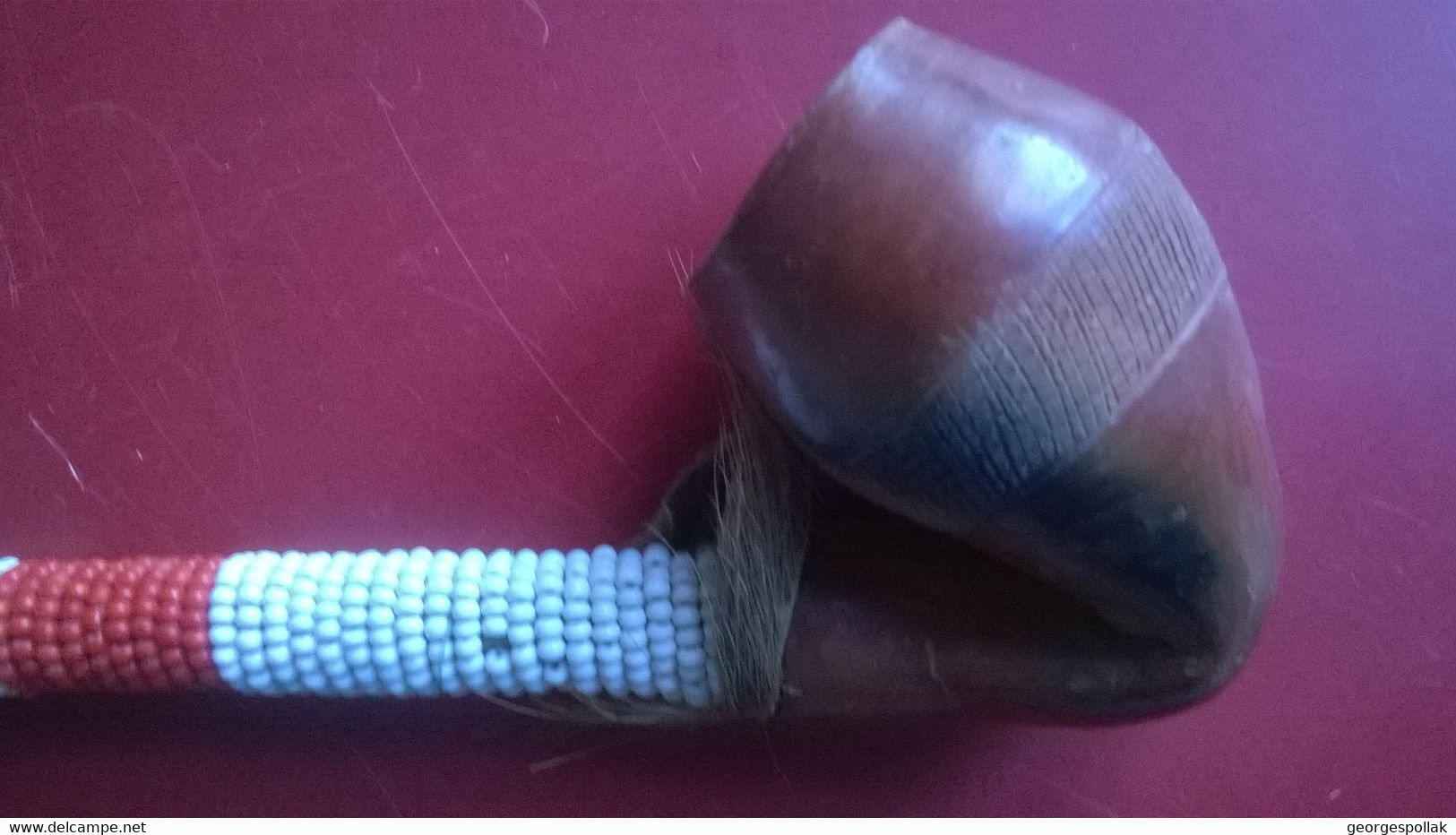 Pipe Rwandaise 21 Cm (années ’60) - Pipe In Terra E Porcellana