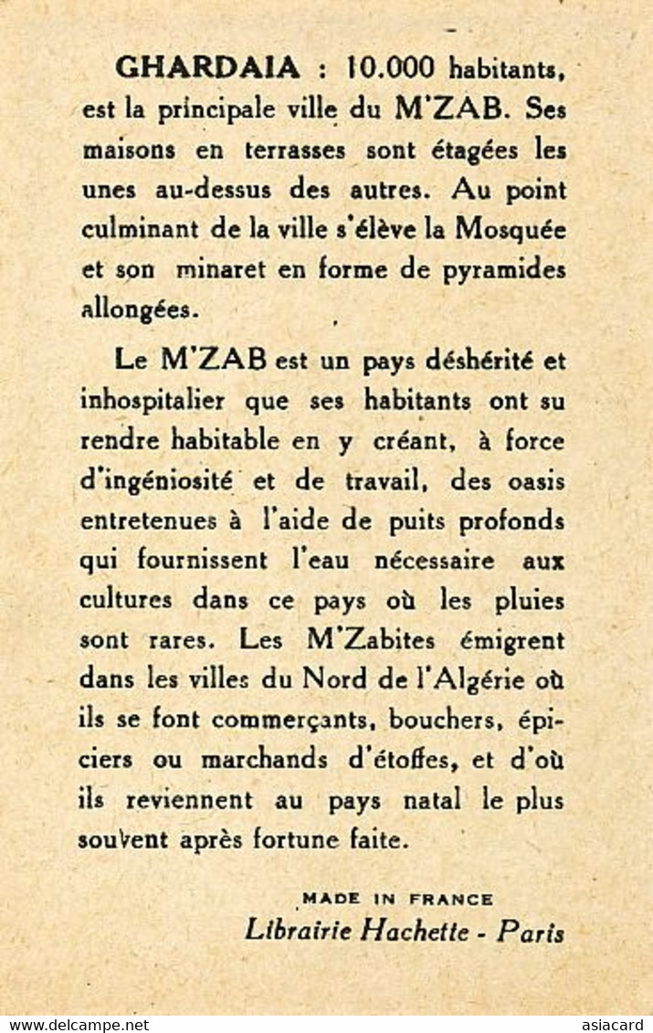 Chromo Format 6,5 Par 9,5 Cms  Ghardaia Desert Sahara M'Zab  . Femme Arabe - Ghardaïa