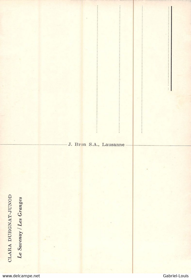 La Savenay - Les Granges - Clara Durgnat-Junod  ( 10 X 15 Cm) - Granges