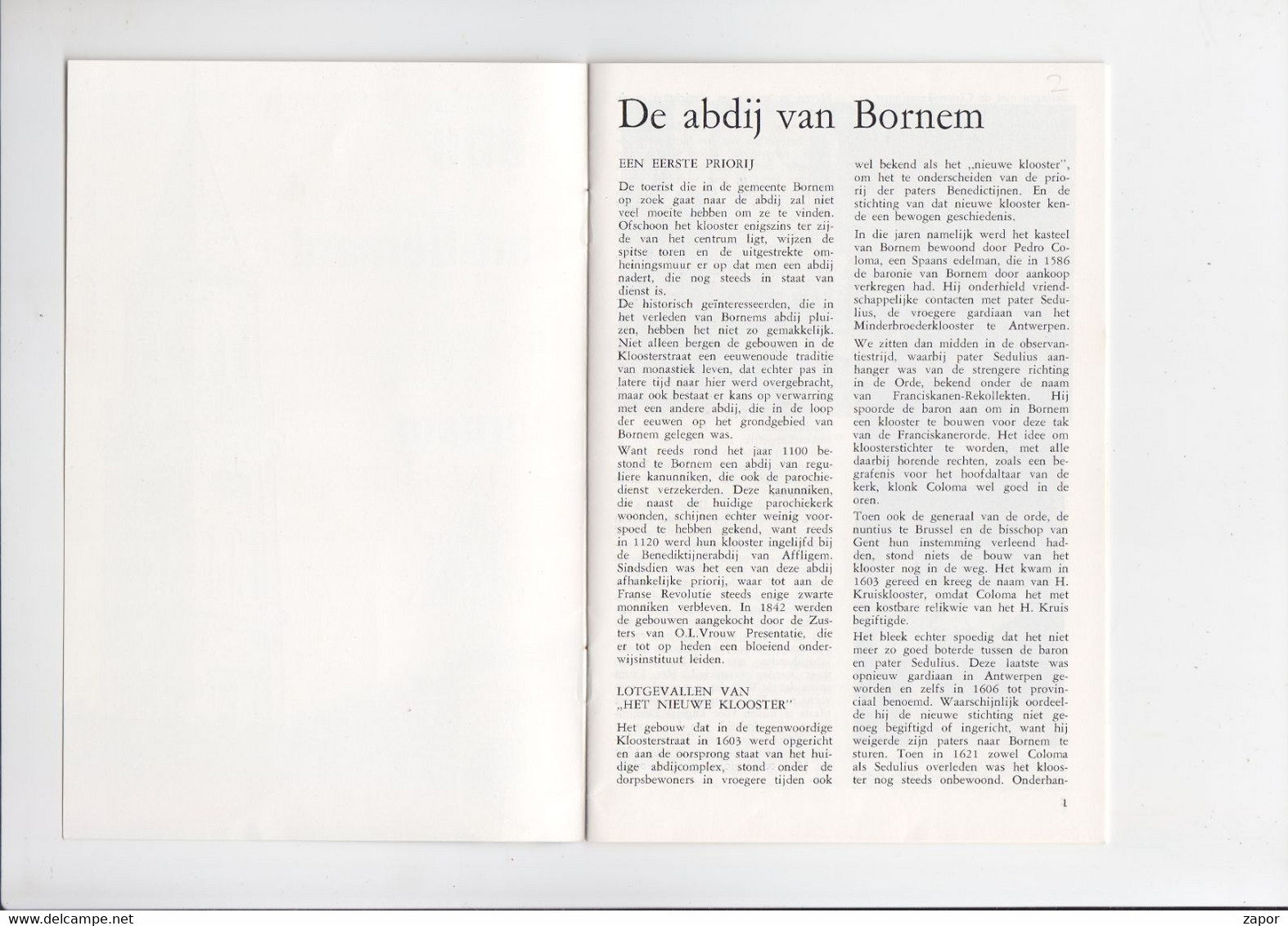 De ABDIJ Sint-Bernard Te Bornem - Maandschrift September 1971 - VTB - Andreas F. Marcus - Geography & History