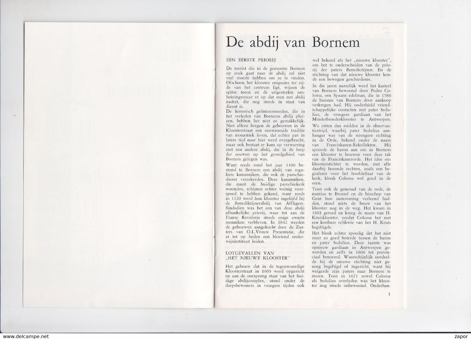 De ABDIJ Sint-Bernard Te Bornem - Maandschrift September 1971 - VTB - Andreas F. Marcus - Geographie & Geschichte