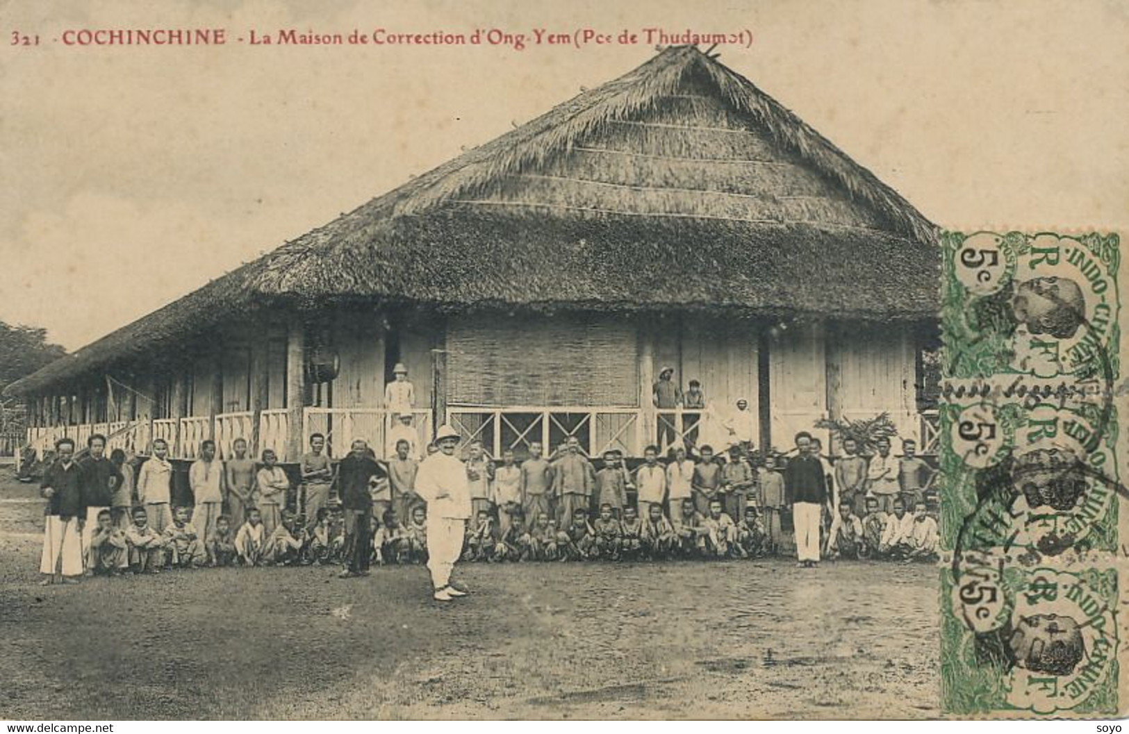 Indochina Young Convicts In Ong Yem. Near Thudaumot. Maison De Correction . Penitencier - Presidio & Presidiarios