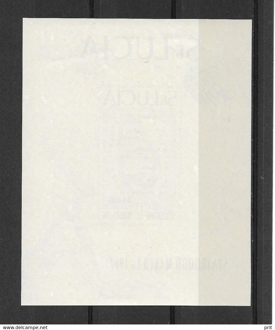 St Lucia 1967 Map Of St Lucia. Michel Block Nr 1. MNH. - St.Lucia (...-1978)