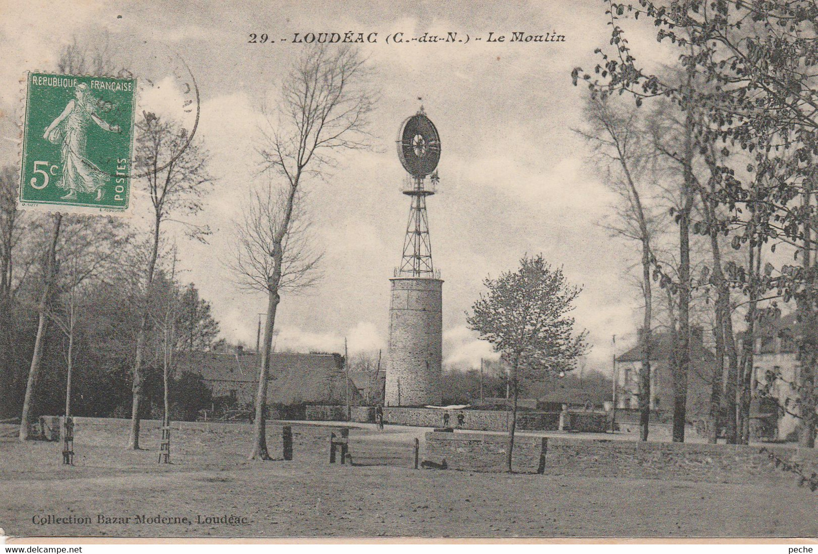N°7421 R -cpa Loudéac -le Moulin -éolienne- - Châteaux D'eau & éoliennes