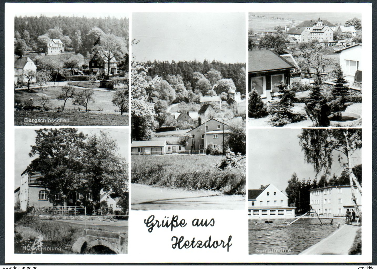 D8945 - Hetzdorf Sumpfmühle HO Gaststätte Freibad - Nowak - Hetzdorf
