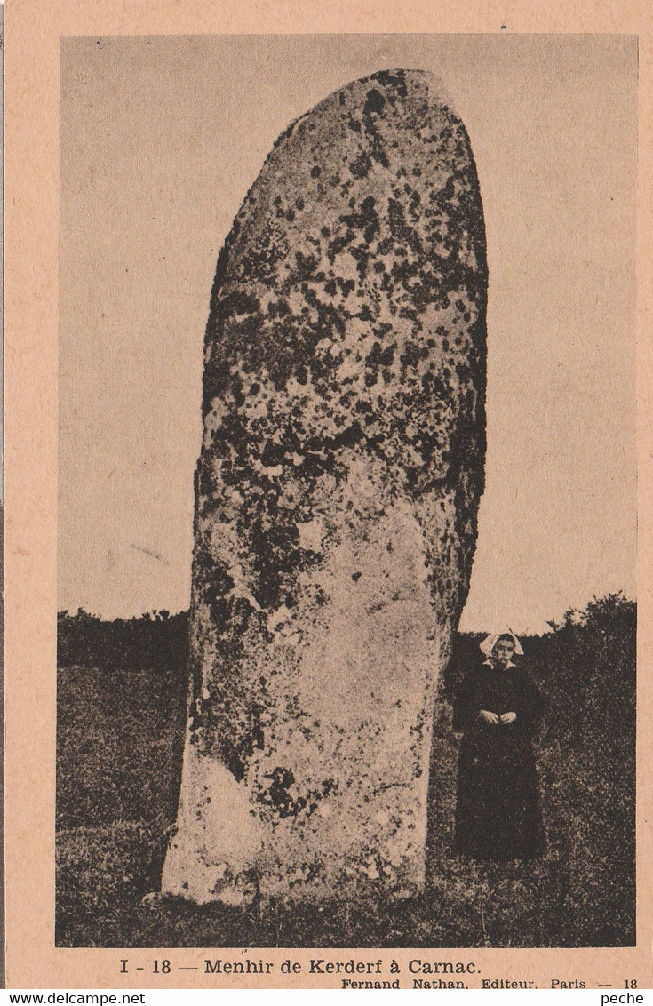 N°7431 R -cpa Menhir De Kerderf à Carnac- - Dolmen & Menhirs