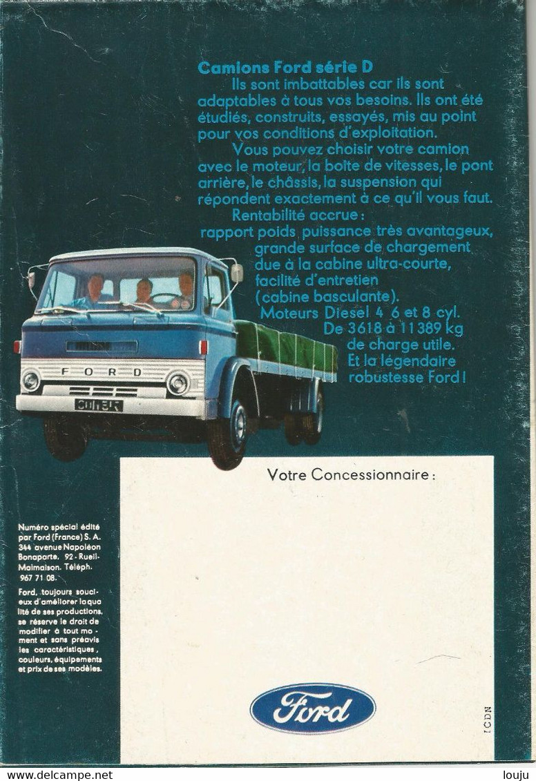 Dépliant Catalogue Publicitaire FORD 1970  CAPRI MUSTANG CORTINA ESCORT 12M 15M 17M 20M 26M - Advertising