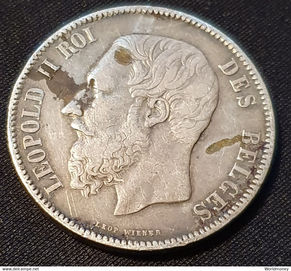 Belgium 5 Francs 1868 (small Head - Position A) - 5 Francs