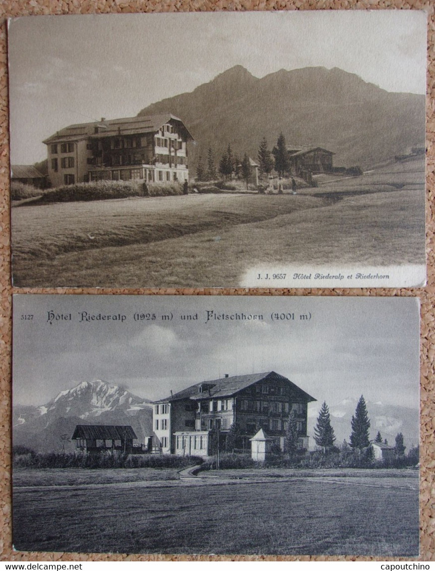 HOTEL RIEDERALP  Lot De 2 Cartes - Riederalp