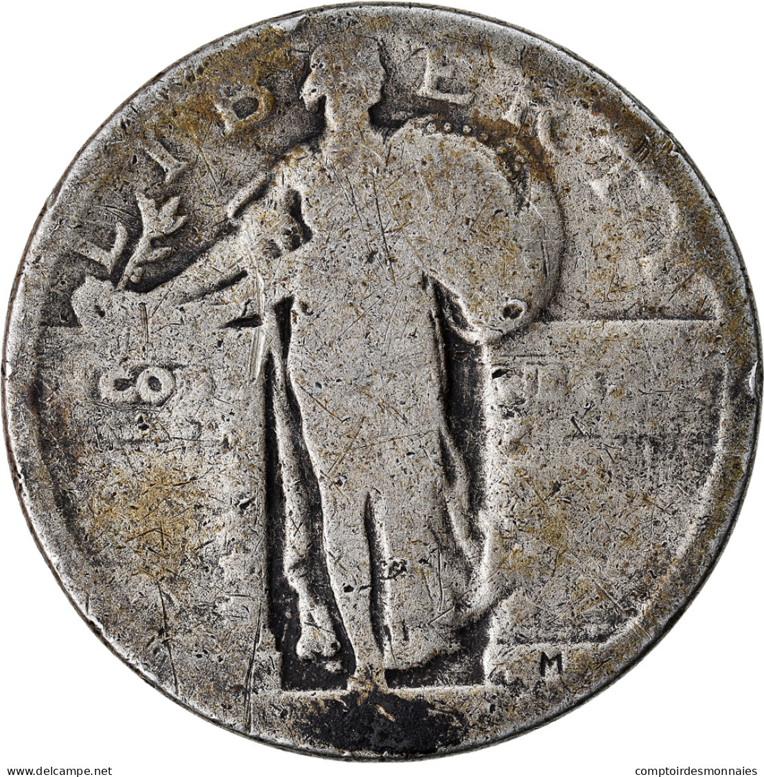 Monnaie, États-Unis, Quarter, B+, Argent, KM:145 - 1916-1930: Standing Liberty (Liberté Debout)