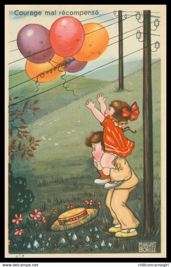 MARGRET BORISS - " Courage Mal Récompensé " - Enfants - Ballons - Ligne électrique - AMAG 0337 - 1931 - Boriss, Margret