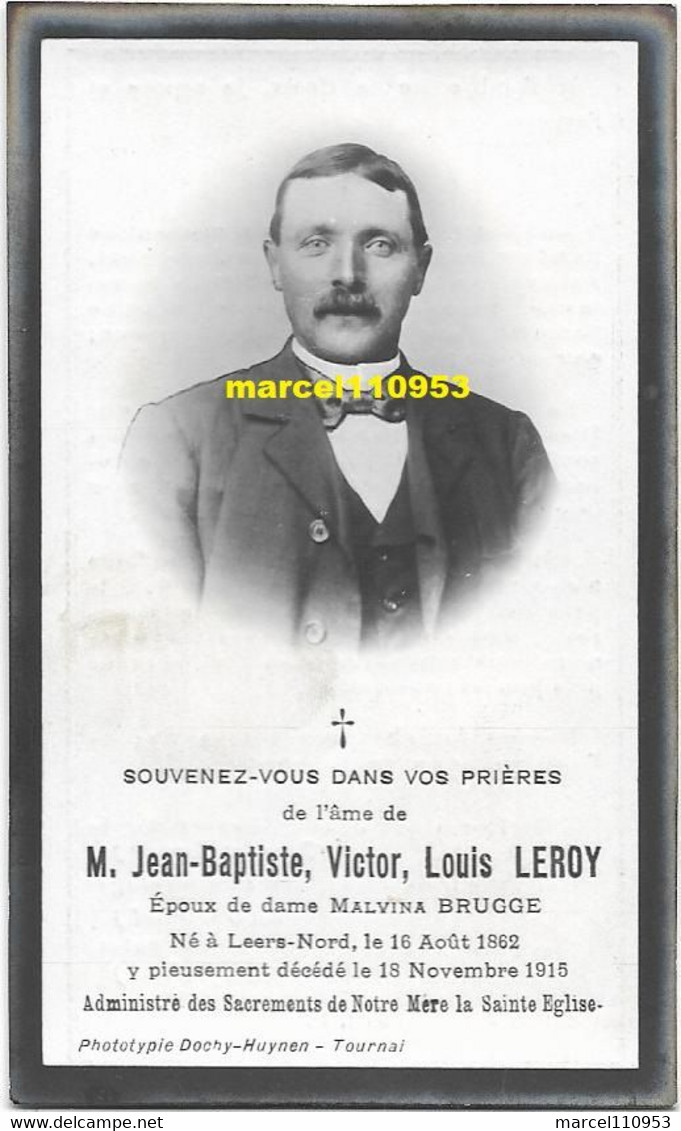 Leroy Jean Baptiste ( Leers-Nord 1862/1915 ) - Esquela