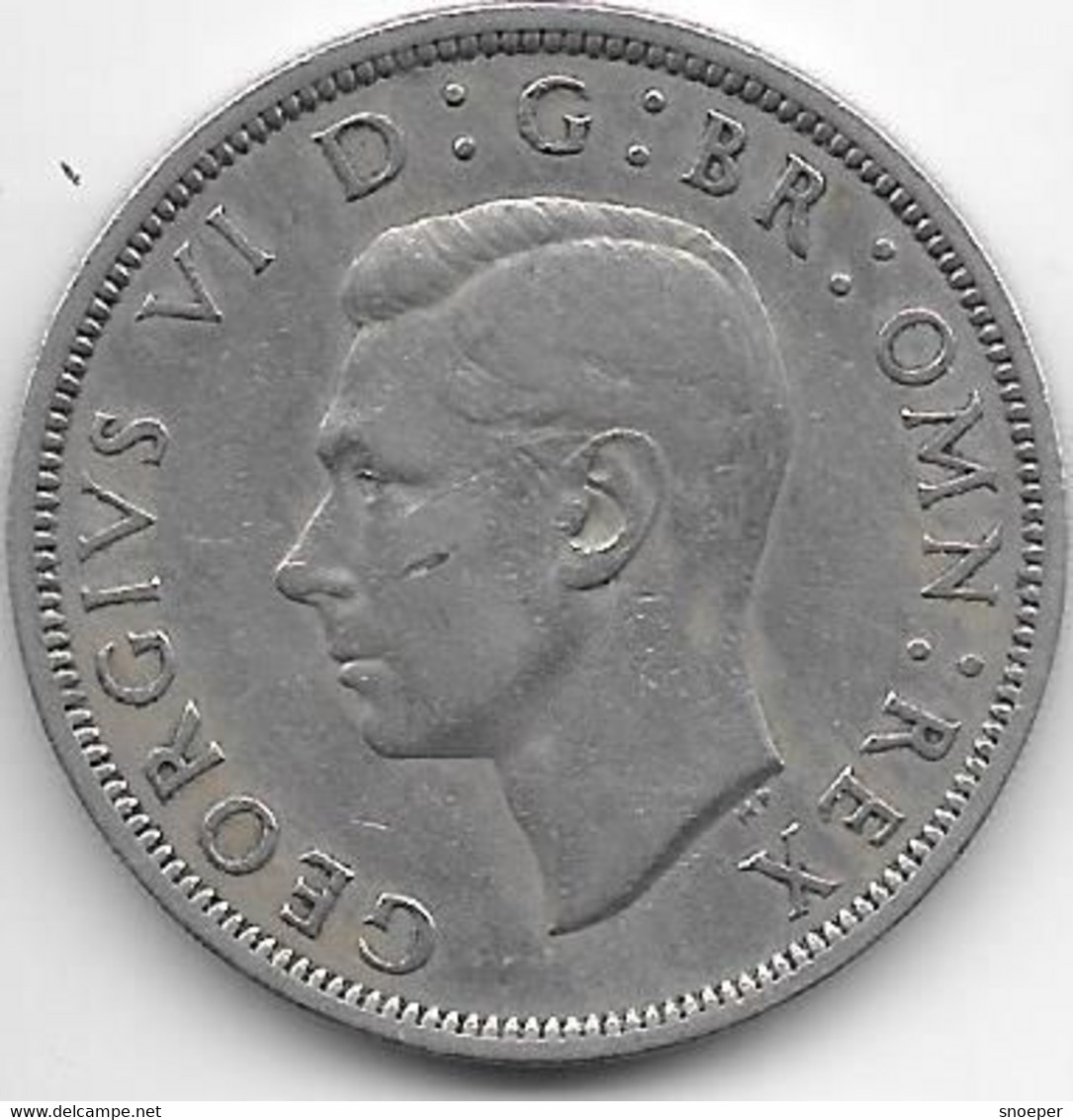 *great Britain 1/2 Crown   1950  Km 879    Vf - K. 1/2 Crown