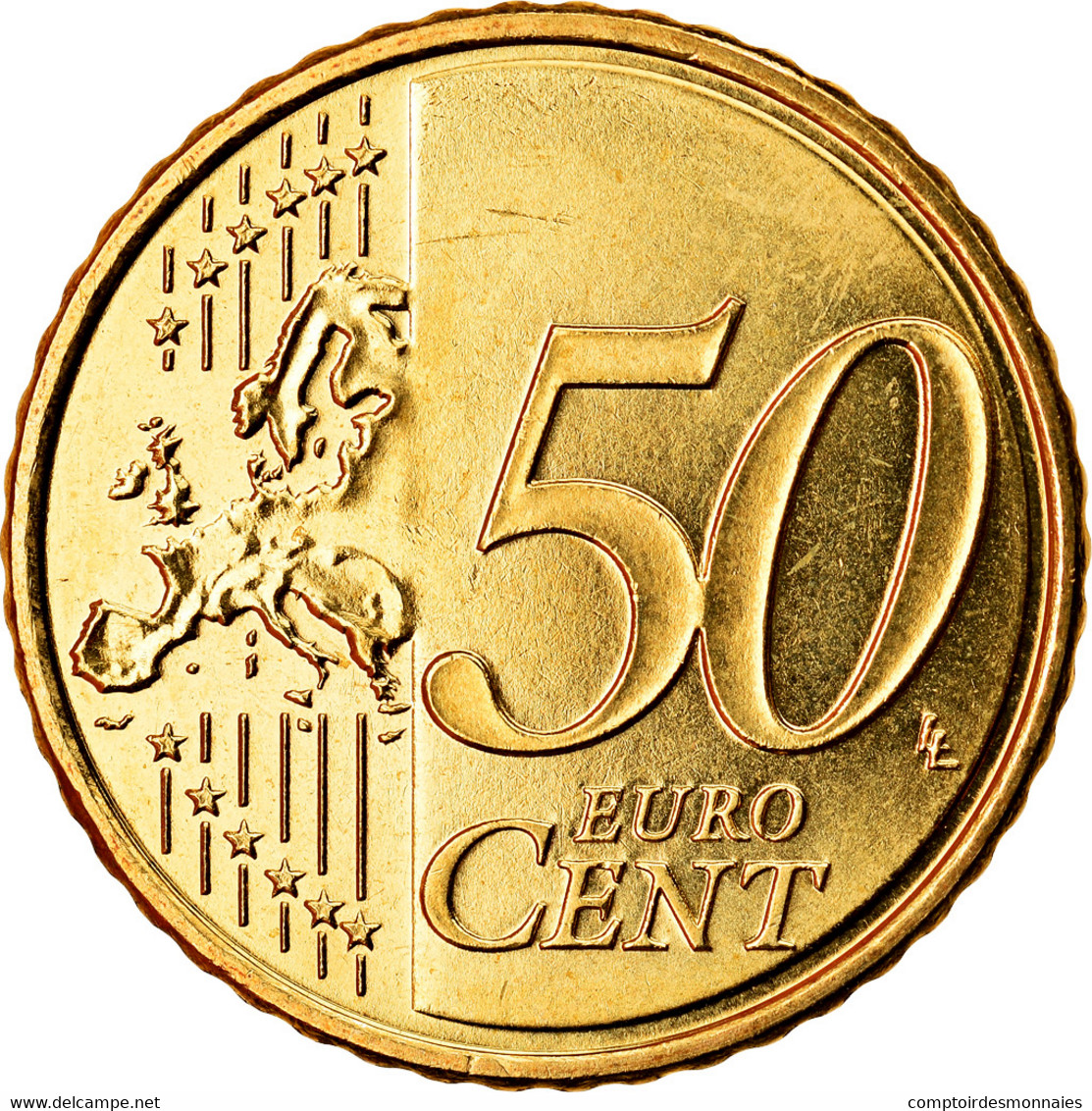 Chypre, 50 Euro Cent, 2009, SPL, Laiton, KM:83 - Chypre