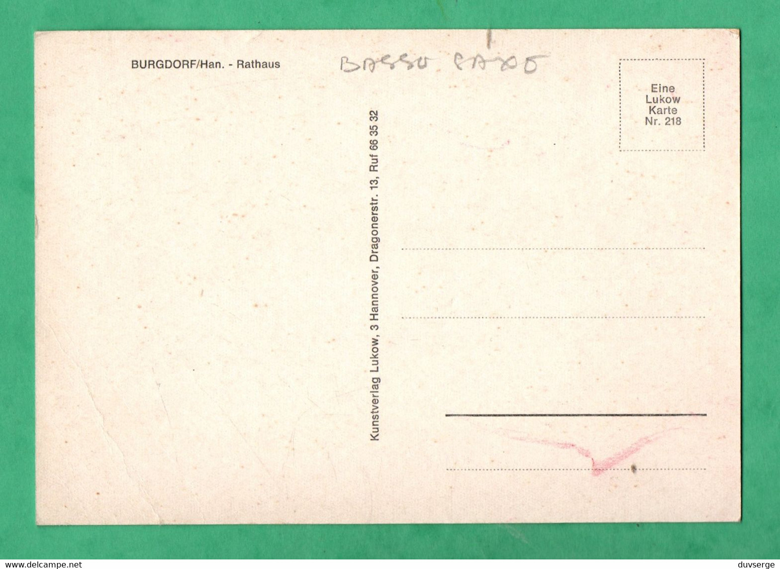 Allemagne Deuschland  Burgdorf Rathaus - Burgdorf