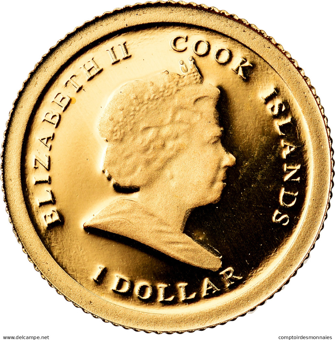 Monnaie, Îles Cook, Elizabeth II, Le Pape En Terre Sainte, Dollar, 2009, CIT - Cookeilanden