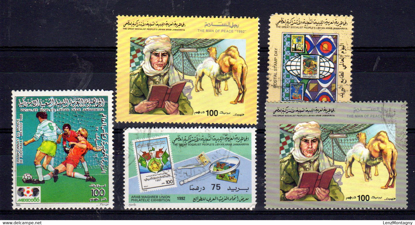 Libyen 5 Diverse, Gestempelte Briefmarken; Gem. Scan; Los 52635 - Libyen