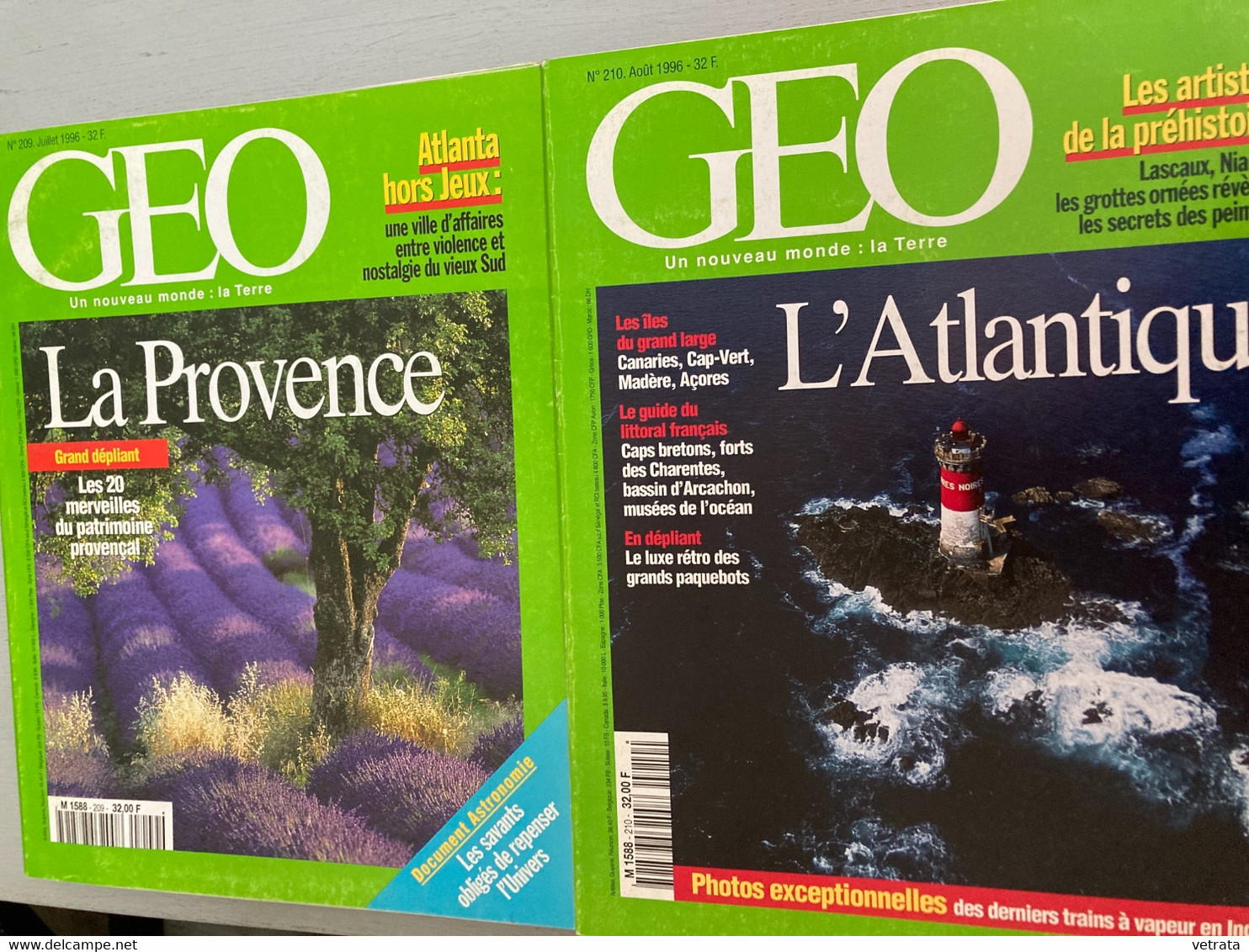 6  N° De Géo (1990/96) : N°135/138/141/147/209 & 210 (La Loire-Francophonie-Volcans-Les Andes-La Provence-L'Atlantique.) - Géographie