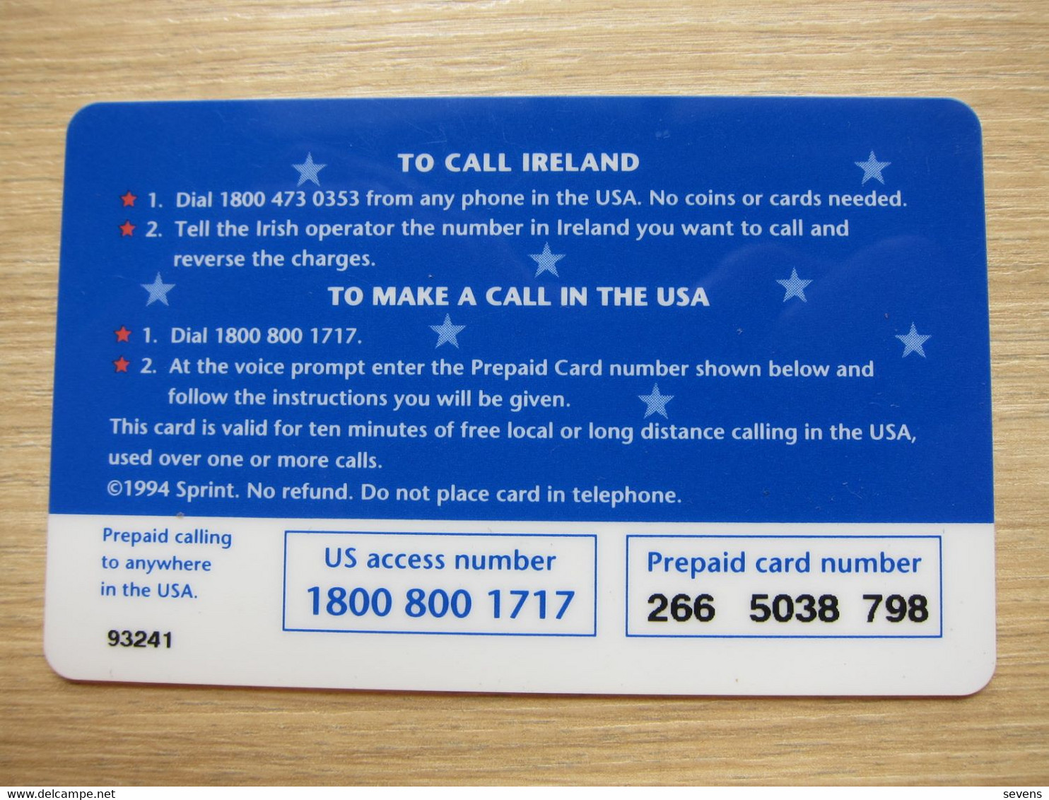 Call To Ireland, World Cup 1994, - Sprint