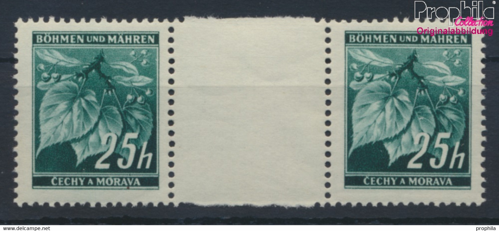 Böhmen Und Mähren 23ZW Zwischenstegpaar Postfrisch 1939 Freimarken (9482396 - Unused Stamps
