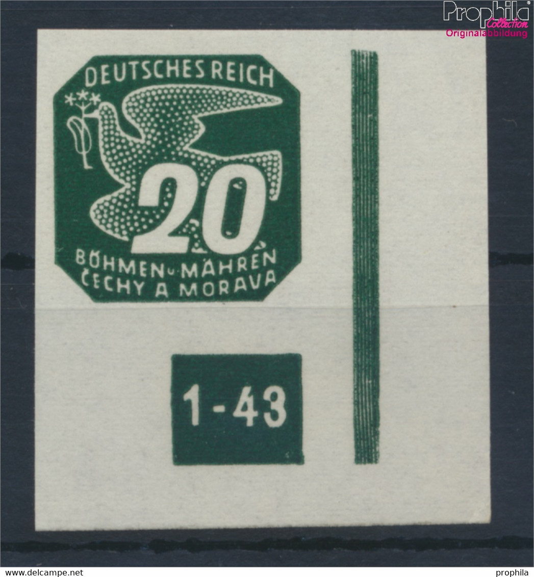 Böhmen Und Mähren 123 Mit Plattennummer Postfrisch 1943 Zeitungsmarken (9474924 - Unused Stamps