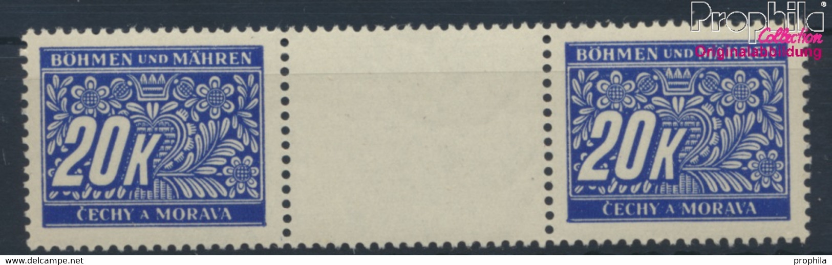 Böhmen Und Mähren P14 Zwischenstegpaar Postfrisch 1939 Portomarken (9474904 - Ungebraucht