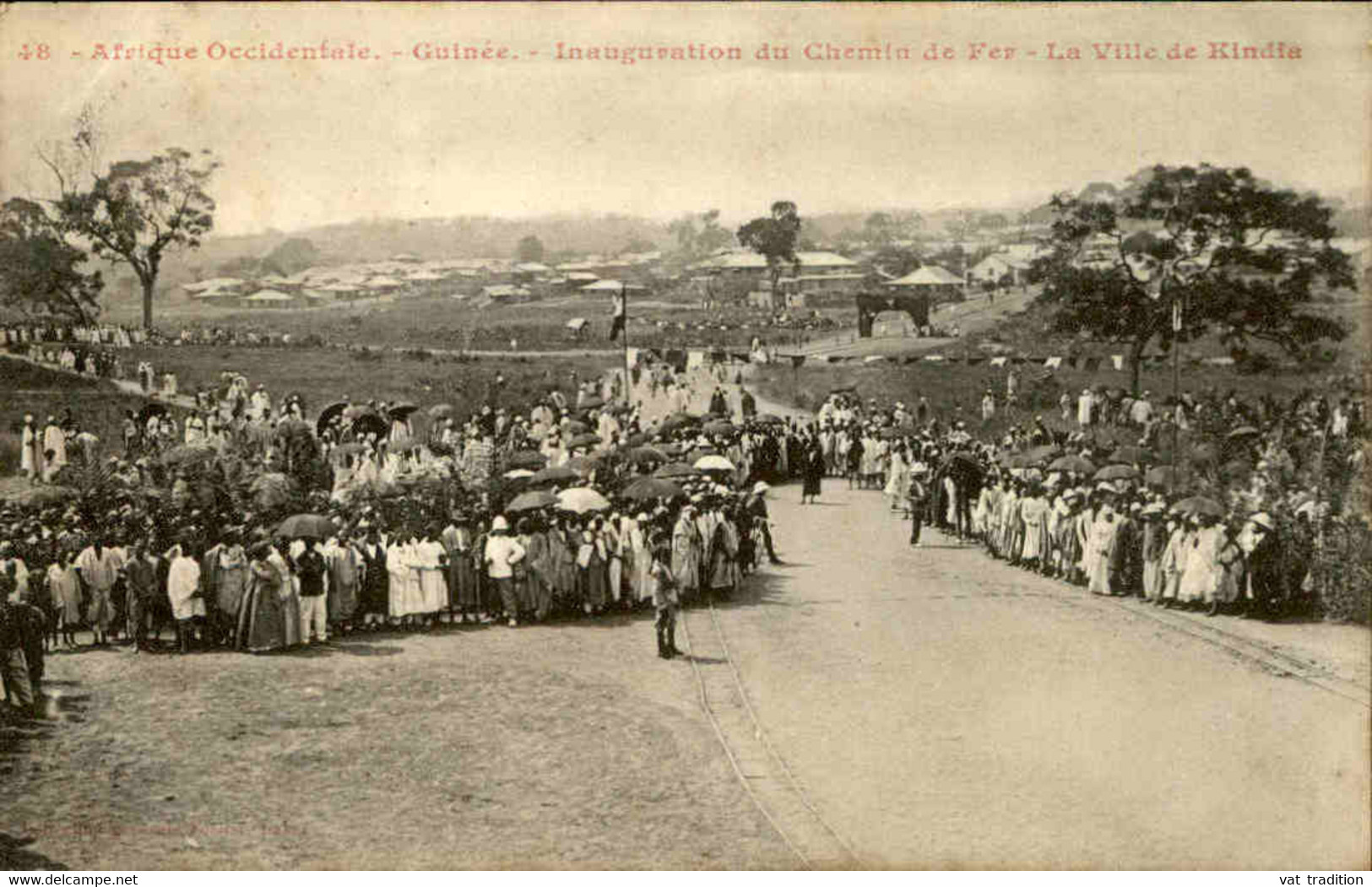 GUINÉE - Carte Postale - Inauguration Du Chemin De Fer - La Ville De Kindia - L 74883 - Guinée Française