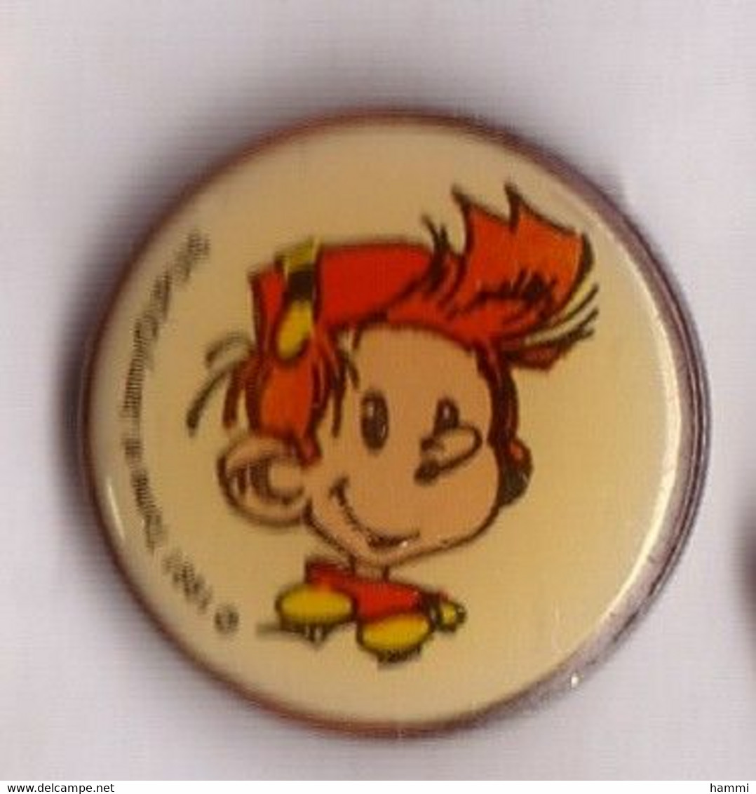 BD128 Pin's Bd Fantasio Signé Dupuis Spirou Tète Achat Immédiat - BD