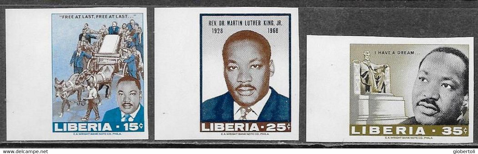 Liberia/Libéria: Non Dentellato, Imperfored, Non Dentelé, Martin Luther King - Martin Luther King