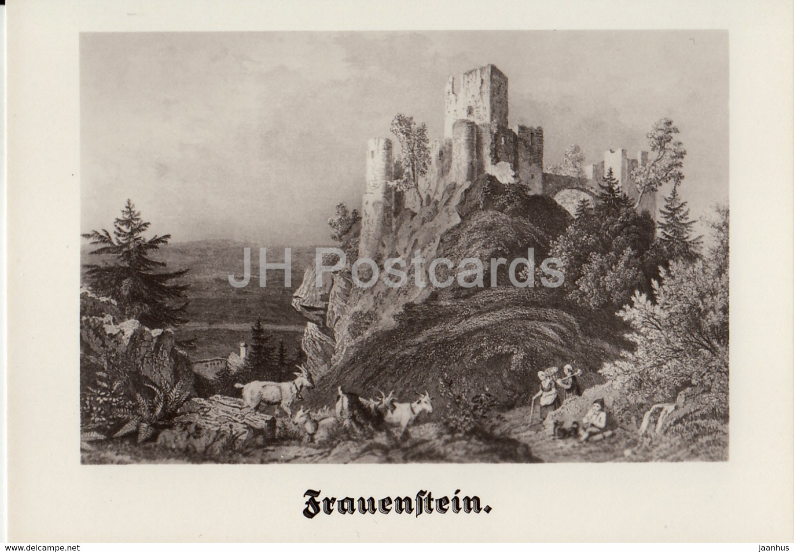 Frauenstein By Ludwig Richter - Sachsische Burgen - Saxon Castles - DDR Germany - Unused - Frauenstein (Erzgeb.)