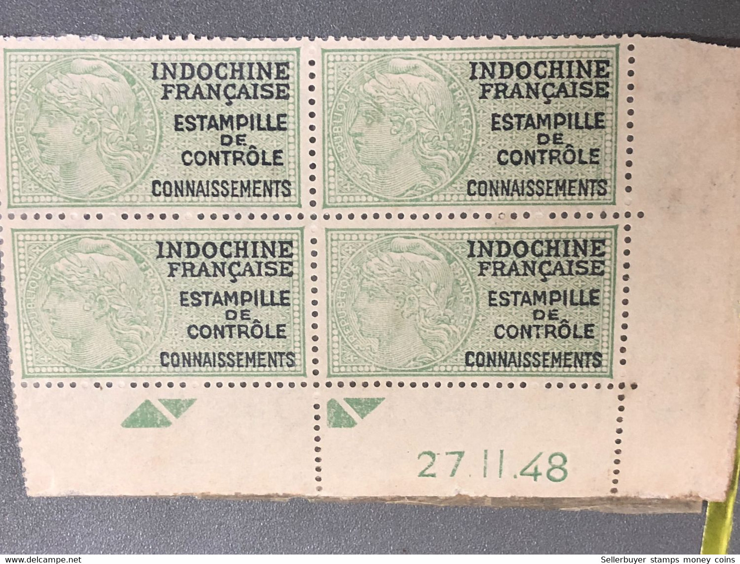 INDO-CHINA INDOCHINA VIETNAM-wedge Revenue Override -1-BLOCK  STAMPS RARE - Andere & Zonder Classificatie