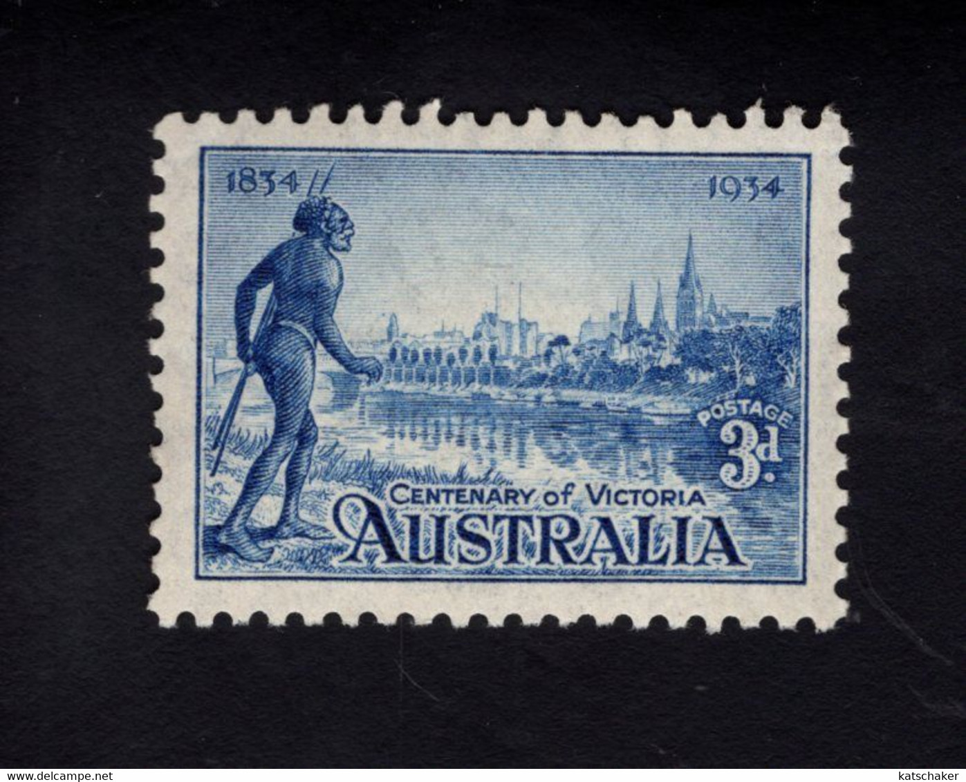 1118369891 SCOTT 143 (XX)  POSTFRIS MINT NEVER HINGED POSTFRISCH EINWANDFREI - YARRA YARRA TRIBESMAN - MELBOURNE - Mint Stamps