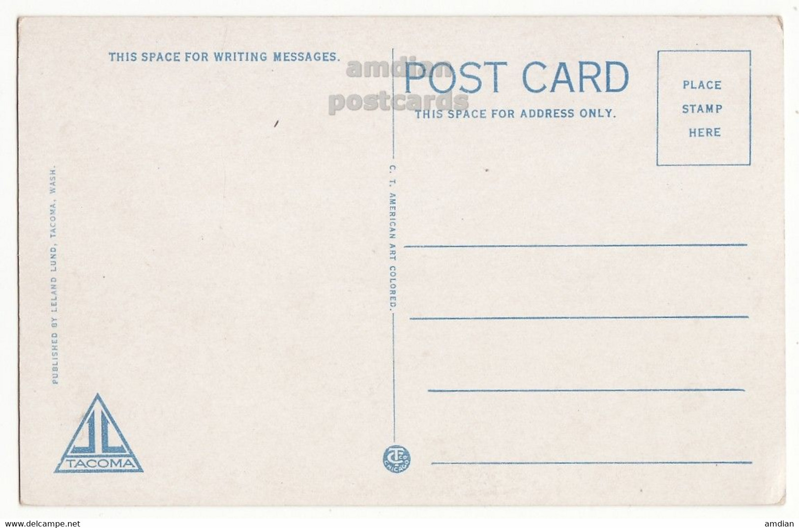 USA, Tacoma Washington WA, Tacoma Hotel And Totem Pole, Antique C1920s Unused Vintage Postcard - Tacoma