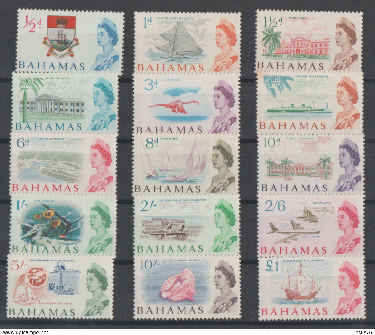 Bahamas  1965  **  Mnh  Yvert  193/207  Valor  70 €  Barcos - Bahamas (1973-...)