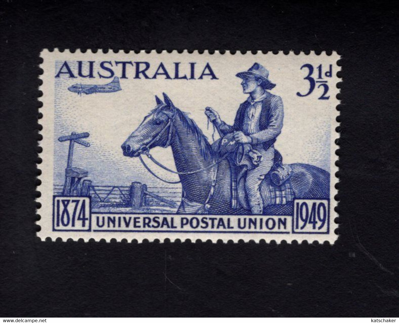 1118379179 SCOTT 223 (XX)  POSTFRIS MINT NEVER HINGED POSTFRISCH EINWANDFREI - OUTBACK MAIL CARRIER AND PLANE - HORSE - Other & Unclassified