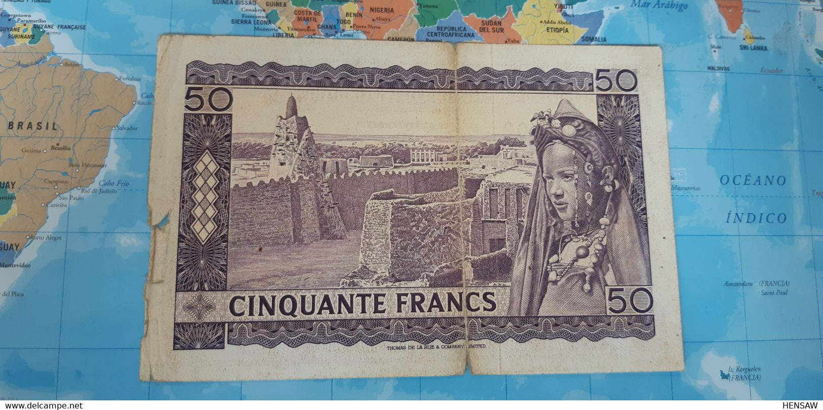 MALI 50 FRANCS 1967 P6 USED - Mali