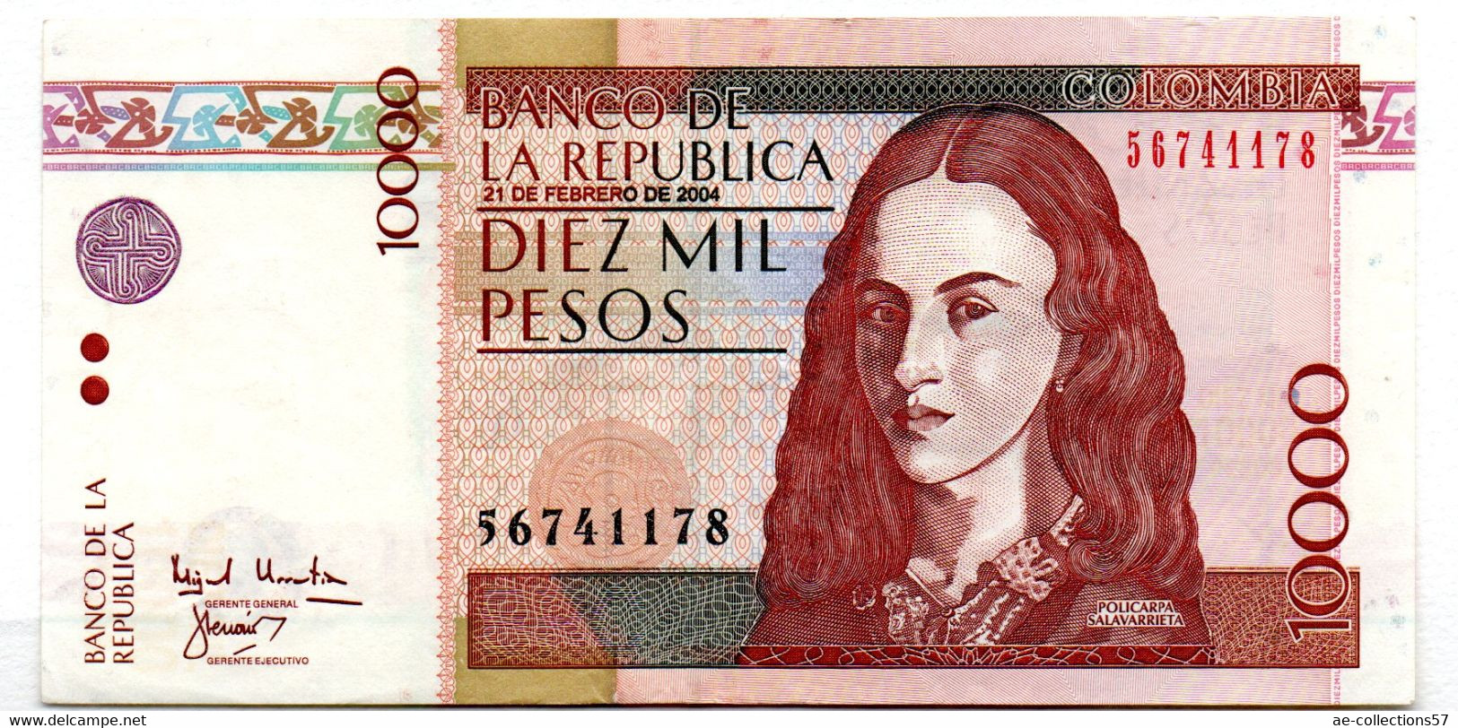 Colombie  / 10000 Pesos 21-2-2004  / SUP - Colombia