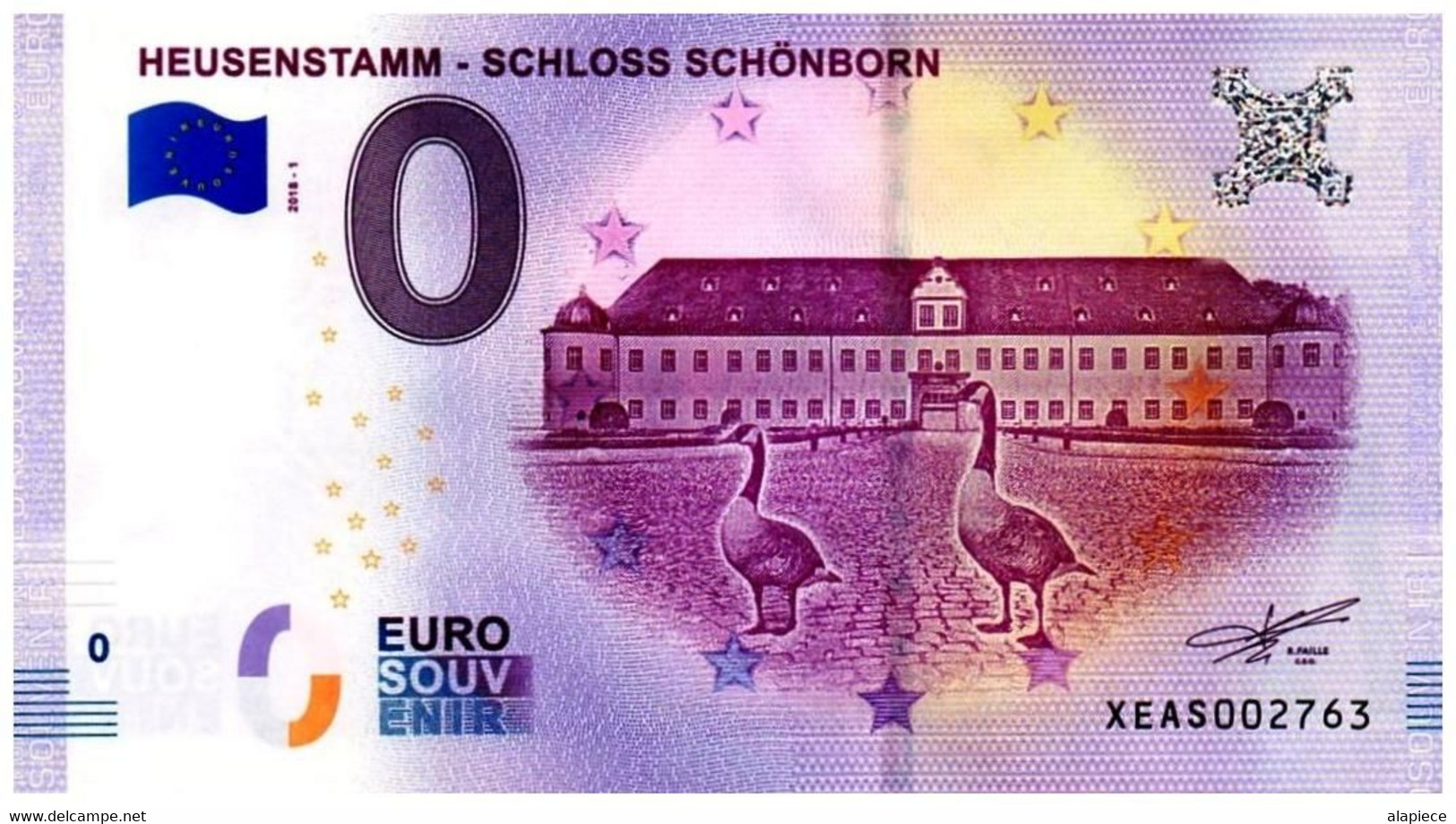 Billet Touristique - 0 Euro - Allemagne - Heusenstamm - Schloss Schönborn - (2018-1) - Essais Privés / Non-officiels