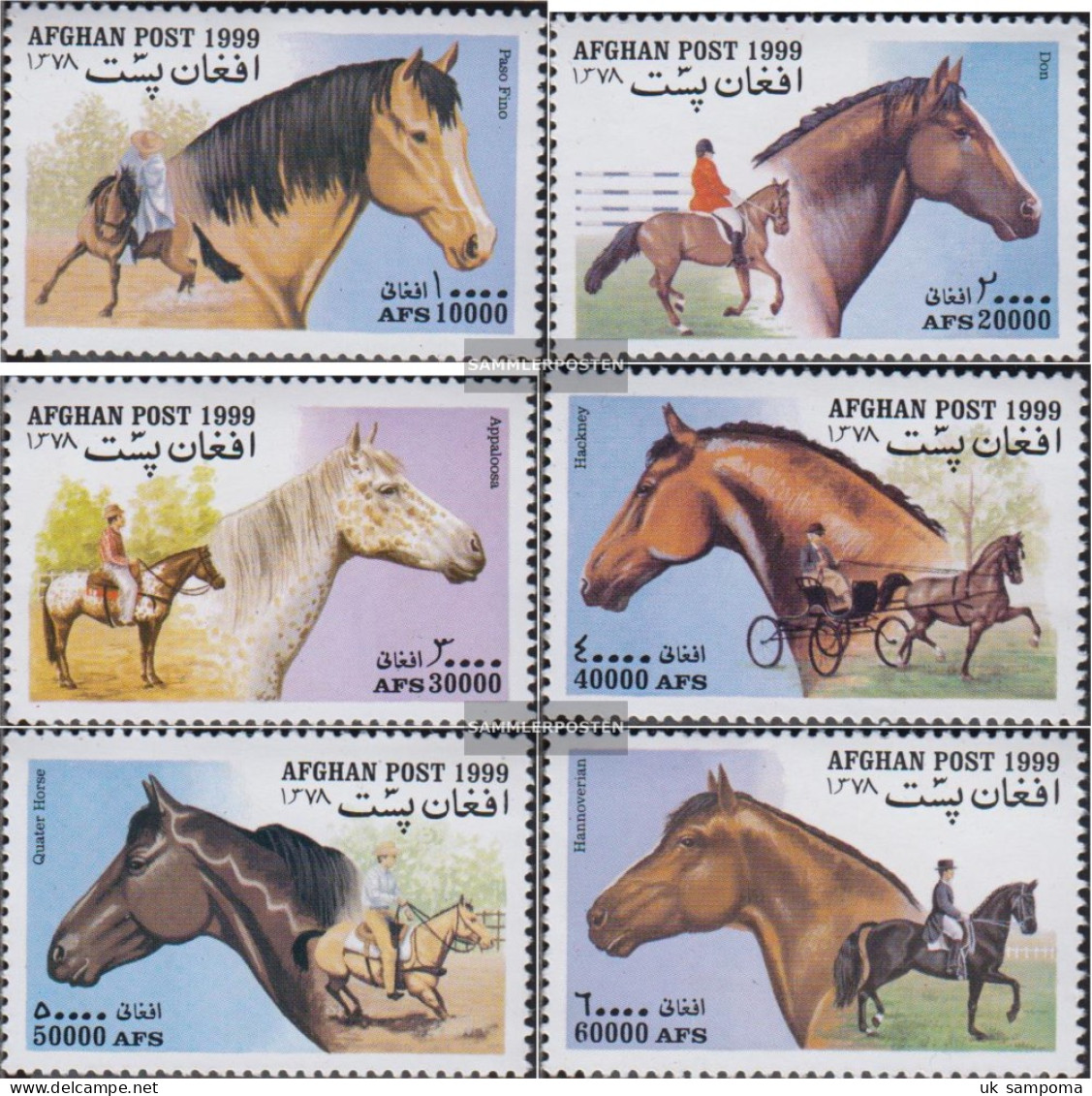 Afghanistan 1903-1908 (complete Issue) Unmounted Mint / Never Hinged 1999 Horses - Afghanistan