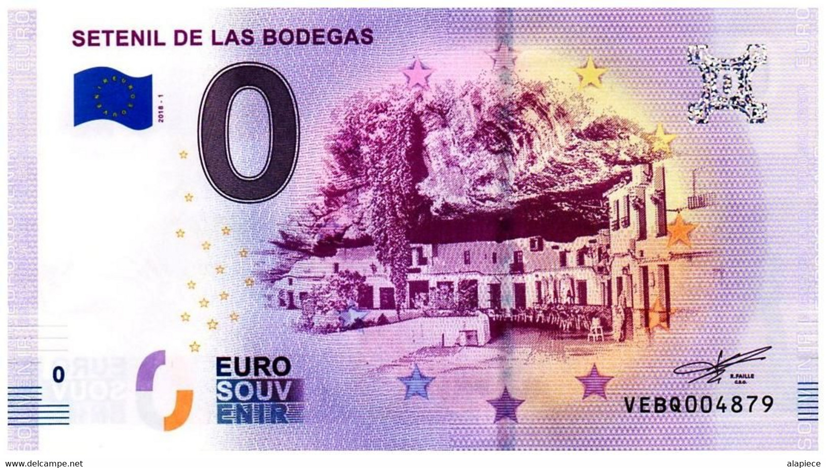 Billet Touristique - 0 Euro - Espagne - Setenil De Las Bodegas - (2018-1) - Essais Privés / Non-officiels