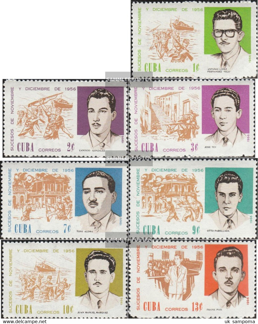 Cuba 1236-1242 (complete Issue) Unmounted Mint / Never Hinged 1966 Successes The Revolution - Nuevos