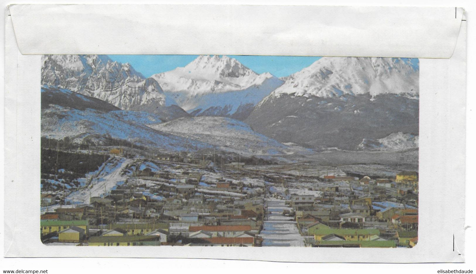 ARGENTINA - PATAGONIA / POLAIRE - ENVELOPPE ILLUSTREE RECTO-VERSO De USHUAIA => FRANCE - Sonstige & Ohne Zuordnung