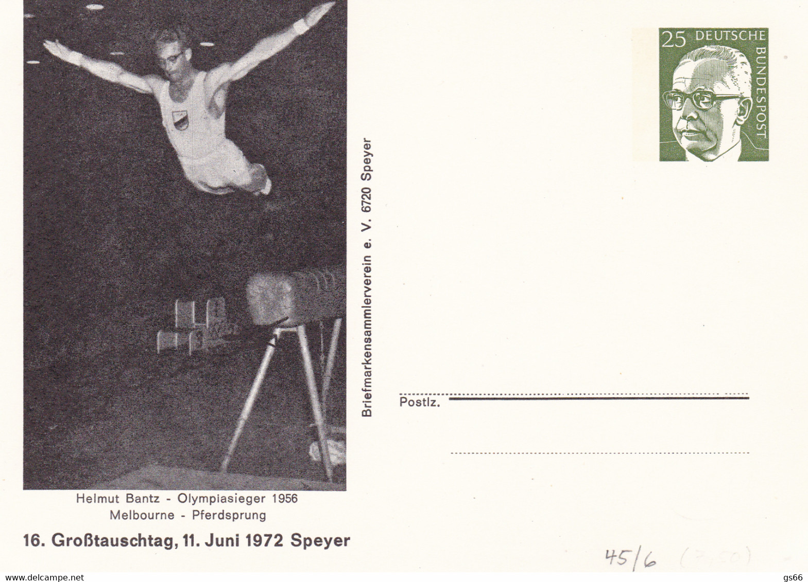 BRD, PP 045 C2/006, Speyer, Helmut Bentz - Privatpostkarten - Ungebraucht