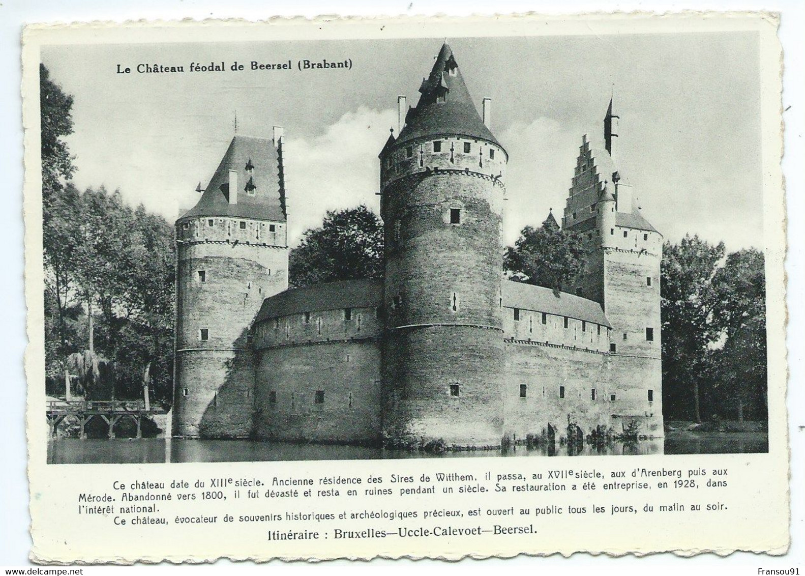 Beersel Château Féodal  ( Carte Ayant Voyagé ) Gelopen Kaart - Beersel
