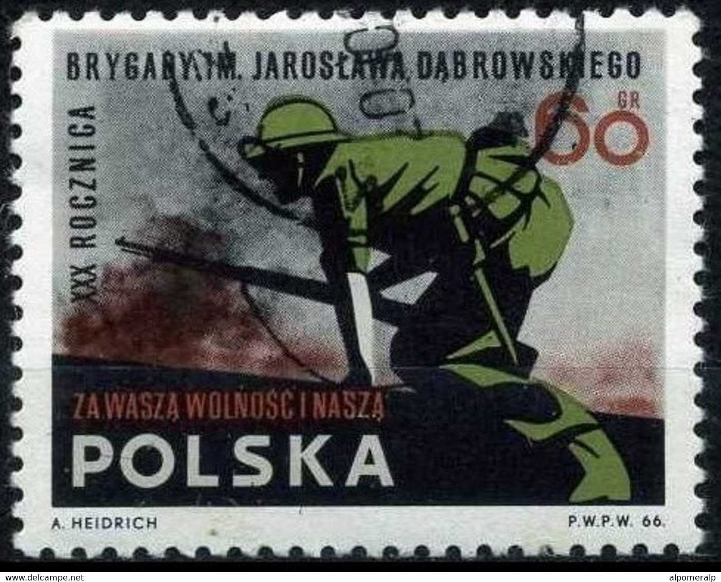 Poland 1966 Mi 1717 30th Anniv Of The Start Of An International Brigade In Spain (Complete Set, Used) - Autres & Non Classés