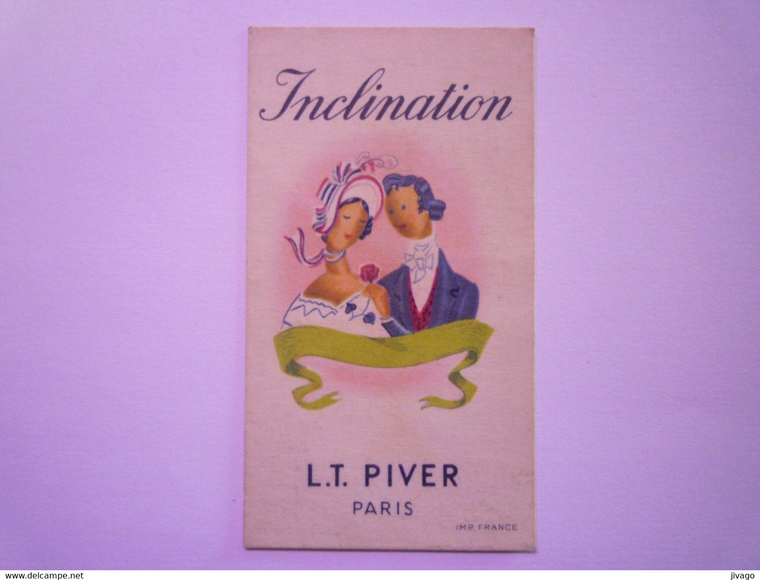 2020 - 8180  CARTE Parfumée  "INCLINATION"  L.T. PIVER  Paris   XXX - Non Classés