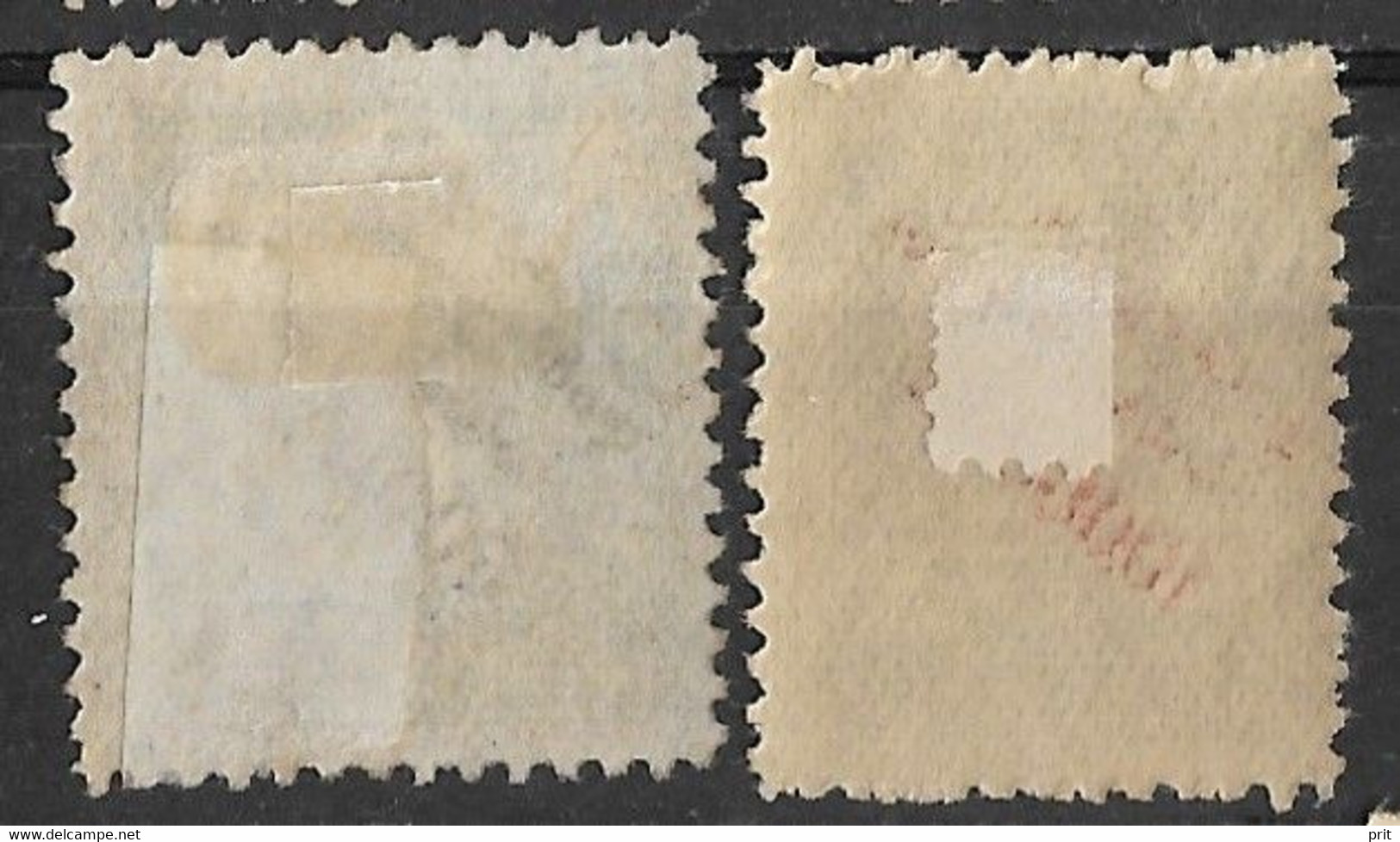 Georgia Soviet Republic 1922 Famine Relief Surcharges 5000R On 250R, 10000R On 25R. Mi 38A-39A. MH. - Georgia